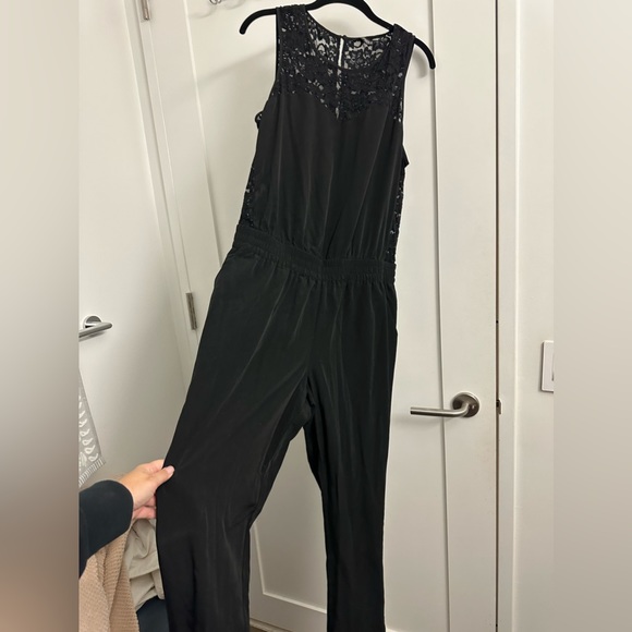 Lace top black jumpsuit - Picture 1 of 3